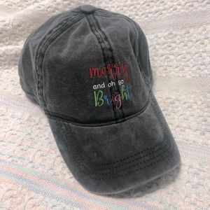 David and Young Christmas holiday baseball hat adjustable * NEW